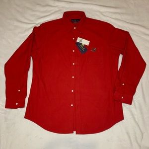 Rare Retro RL2000 Bear Red Button Down Long sleeve Shirt Performance Flannel 94
